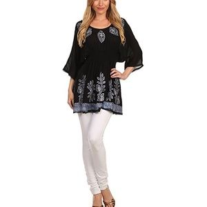 Sakass boho chic elastic waist tunic one size